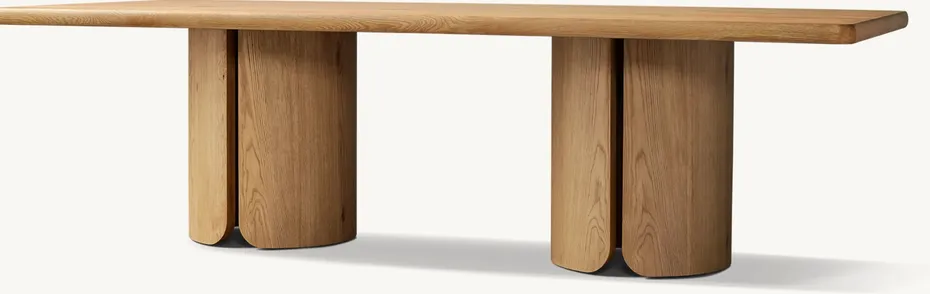 Table à manger Meursault en bois massif, vue 3 sur 5
