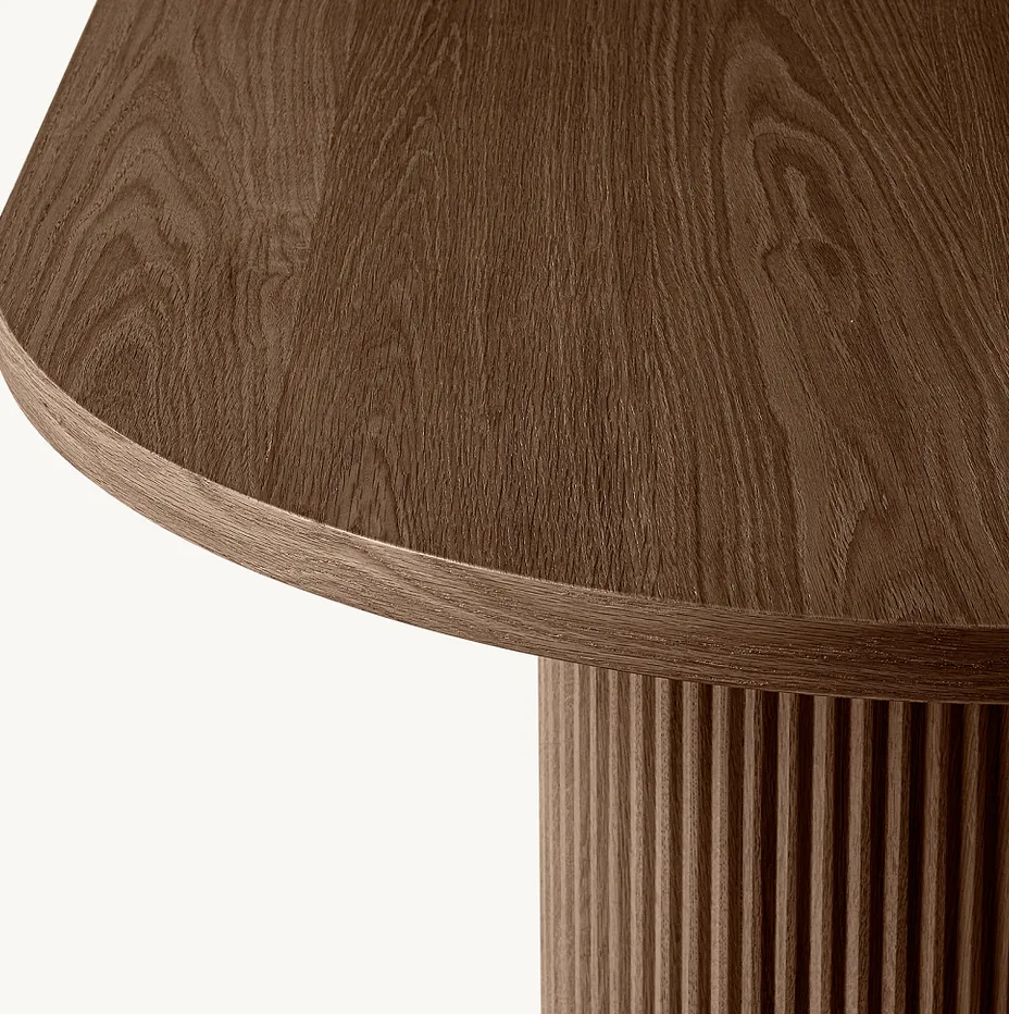 Table à manger Mimizan en chêne noir, vue 3 sur 6