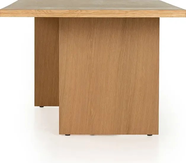 Table à manger Névache en chêne brun, vue 3 sur 5