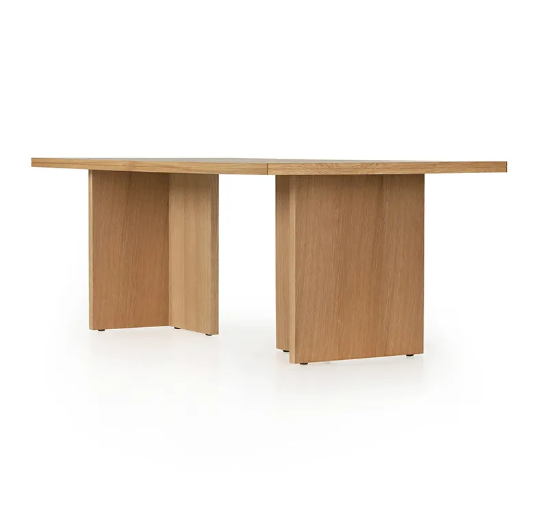Table à manger Névache en chêne brun, vue 4 sur 5