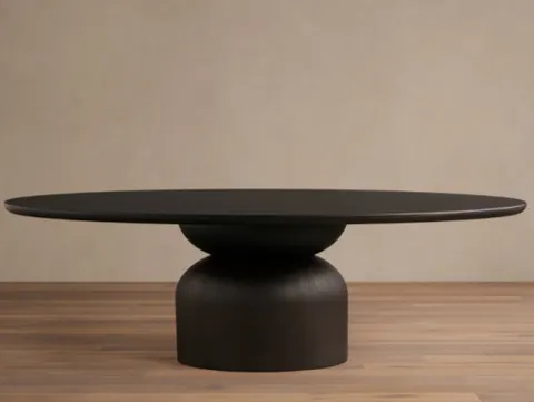 Table à manger ovale Lacoste scandinave — tables à manger