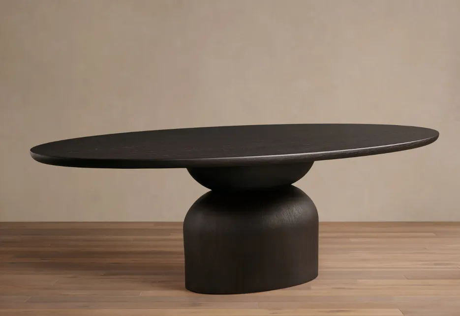 Table à manger ovale Lacoste scandinave, vue 2 sur 5