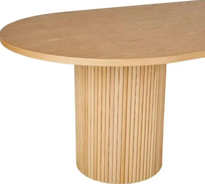 Table à manger ovale Pauillac en chêne, vue 3 sur 5