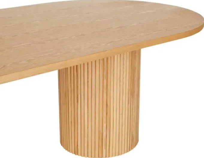 Table à manger ovale Pauillac en chêne, vue 4 sur 5
