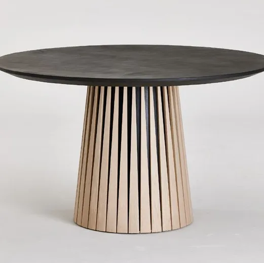 Table à manger Pau en chêne noir, collection tables à manger ELWOOD HOME