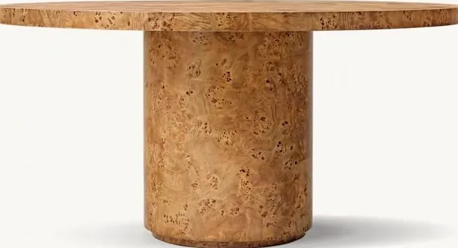 Table à manger ronde Aix en bois massif, vue 2 sur 5