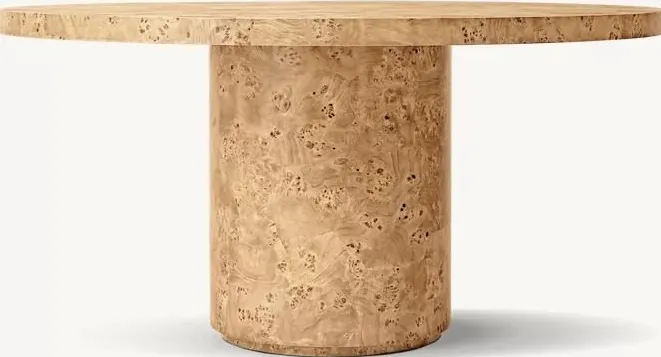 Table à manger ronde Aix en bois massif, vue 3 sur 5