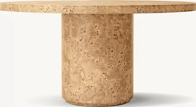 Table à manger ronde Annecy en bois massif, vue 2 sur 4