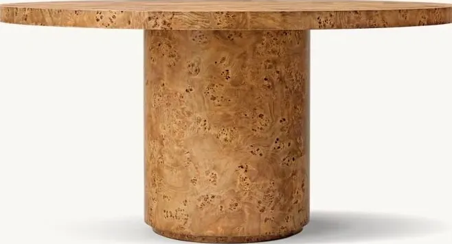 Table à manger ronde Annecy en bois massif, vue 3 sur 4