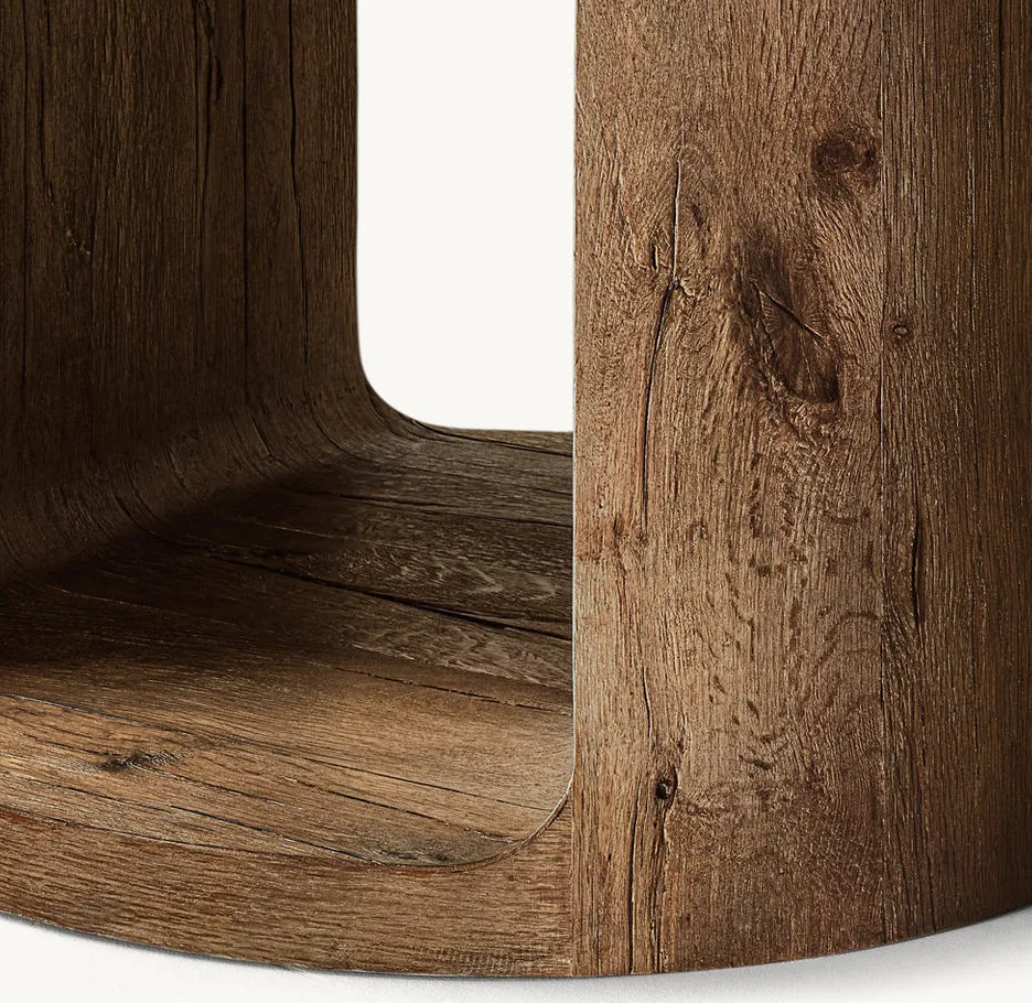 Table à manger ronde Autun en bois massif, vue 4 sur 6