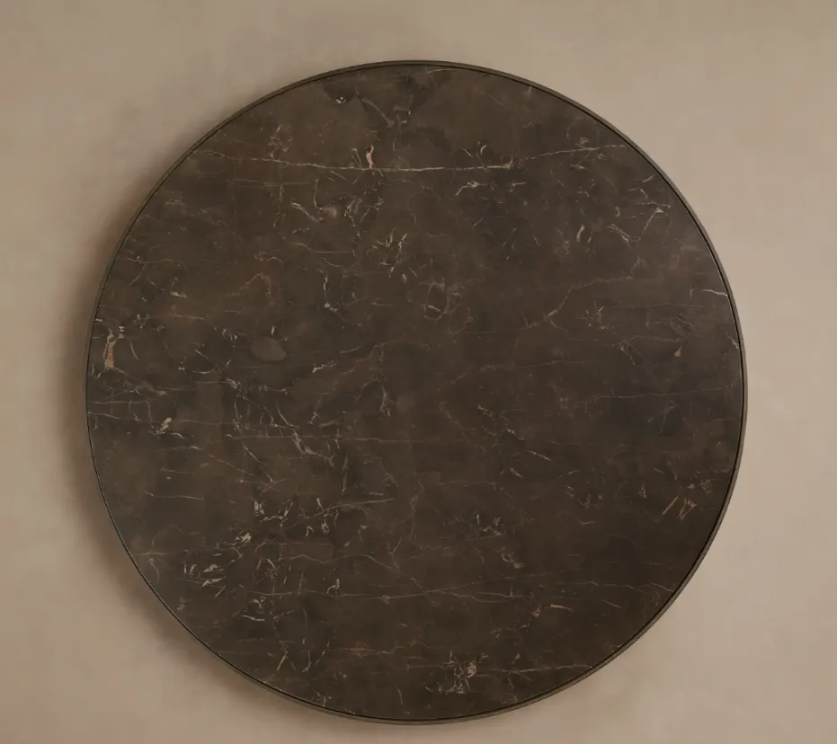 Table à manger ronde Biot en marbre, vue 4 sur 4