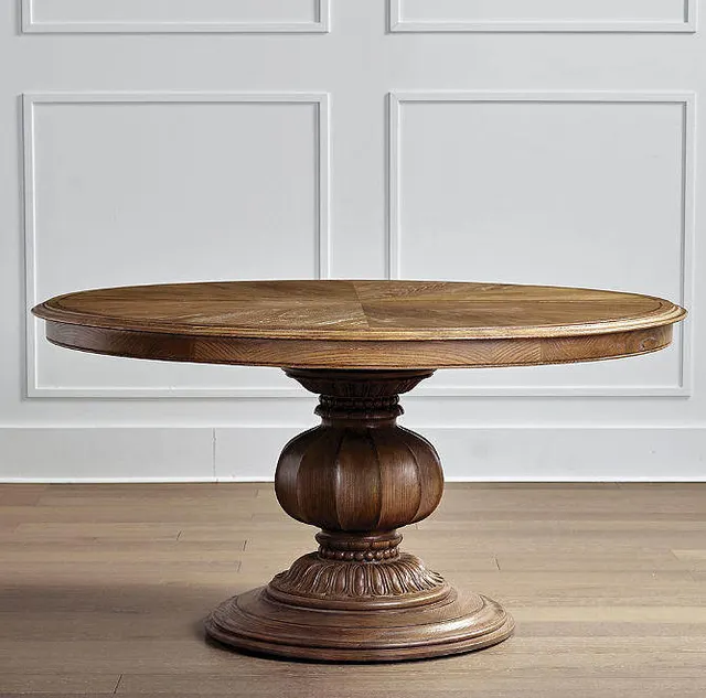 Table à manger ronde Céreste en chêne — tables à manger