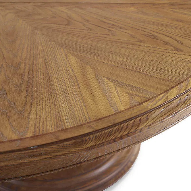 Table à manger ronde Céreste en chêne, vue 2 sur 6