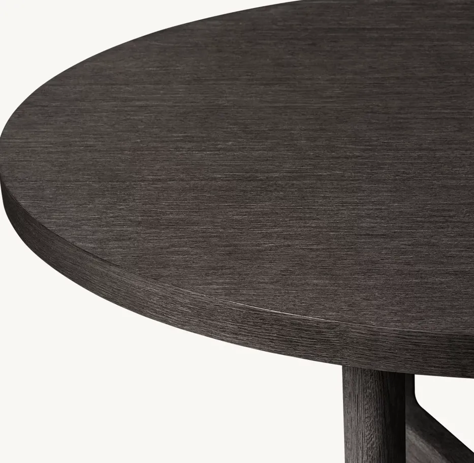 Table à manger ronde Colmars en bois massif, vue 3 sur 4