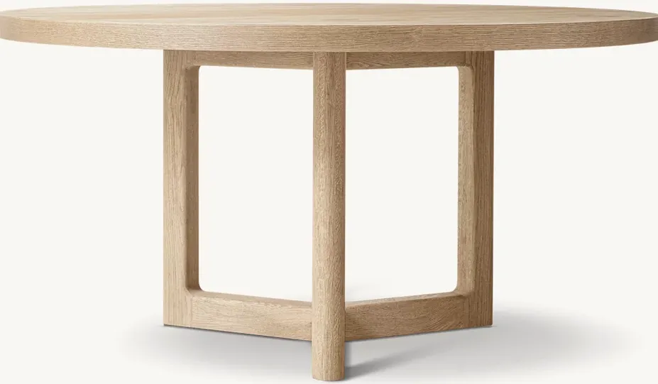 Table à manger ronde Colmars en bois massif, vue 4 sur 4