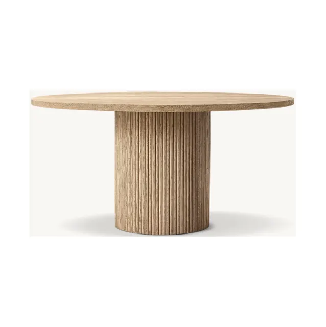 Table à manger ronde Ganges en chêne — tables à manger