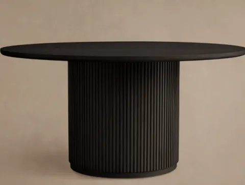 Table à manger ronde Goult en bois massif — tables à manger