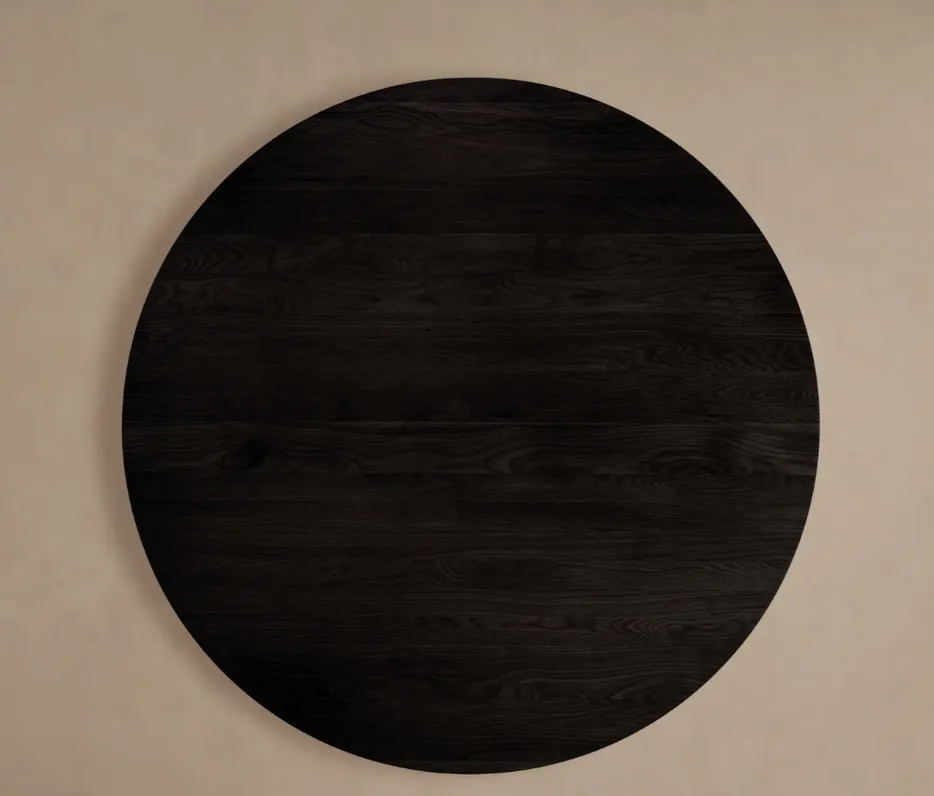 Table à manger ronde Goult en bois massif, vue 3 sur 4