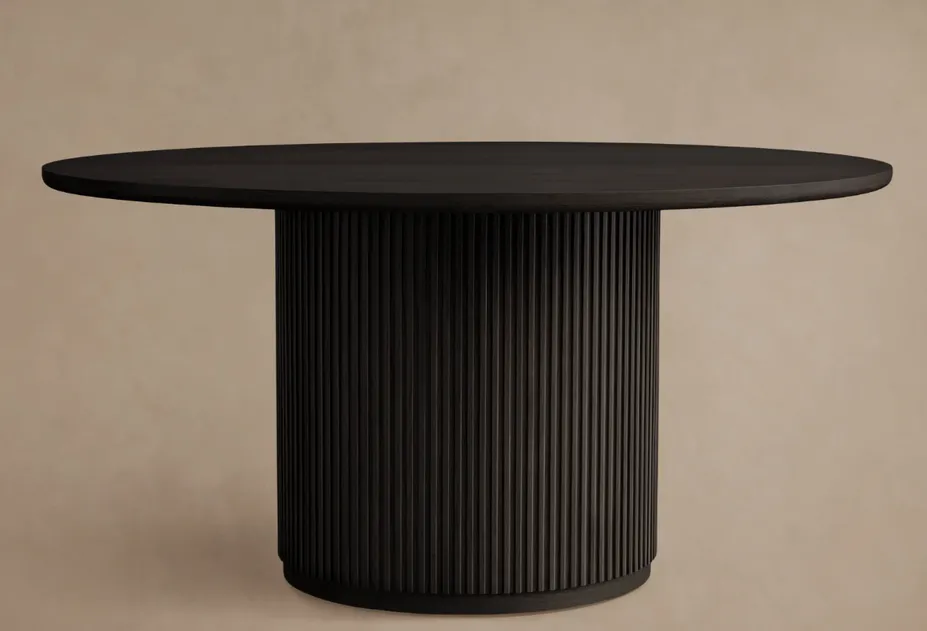 Table à manger ronde Goult en bois massif, vue 4 sur 4