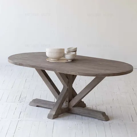 Table à manger ronde Morez en chêne — tables à manger