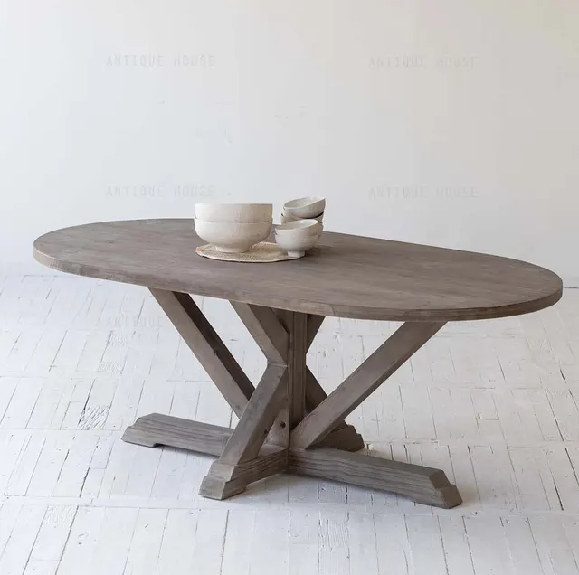 Table à manger ronde Morez en chêne — tables à manger