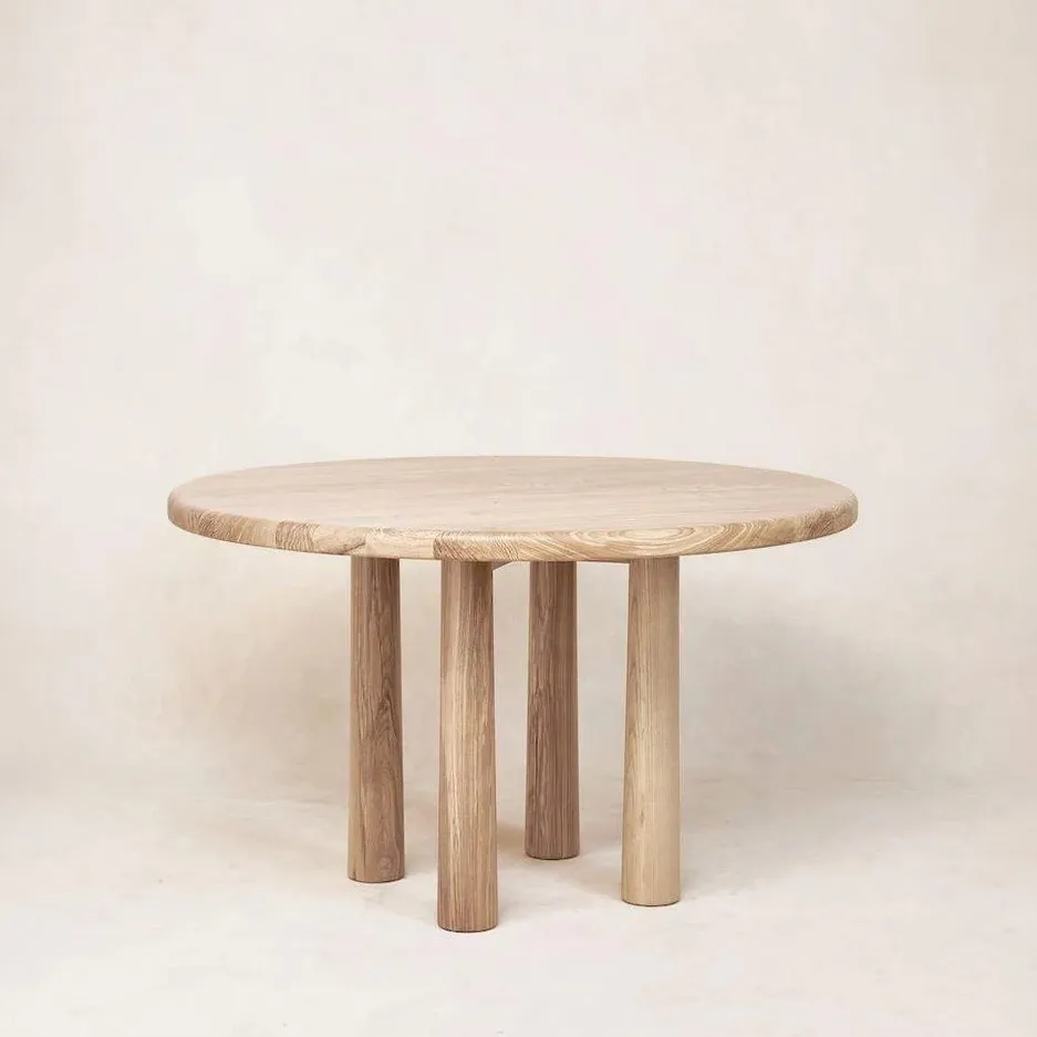 Table à manger ronde Oloron en frêne, vue 2 sur 5