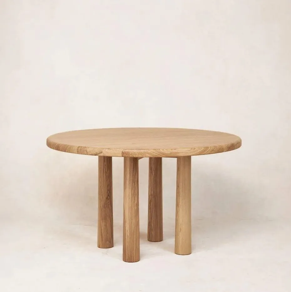 Table à manger ronde Oloron en frêne, vue 4 sur 5