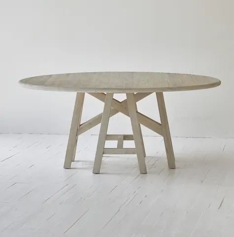 Table à manger ronde Sarlat en chêne — tables à manger