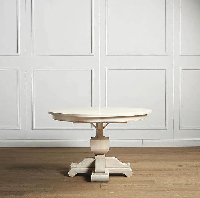 Table à manger ronde Semur en placage de chêne, vue 2 sur 6