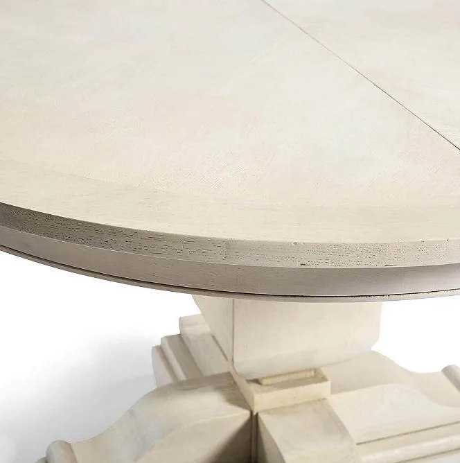 Table à manger ronde Semur en placage de chêne, vue 3 sur 6