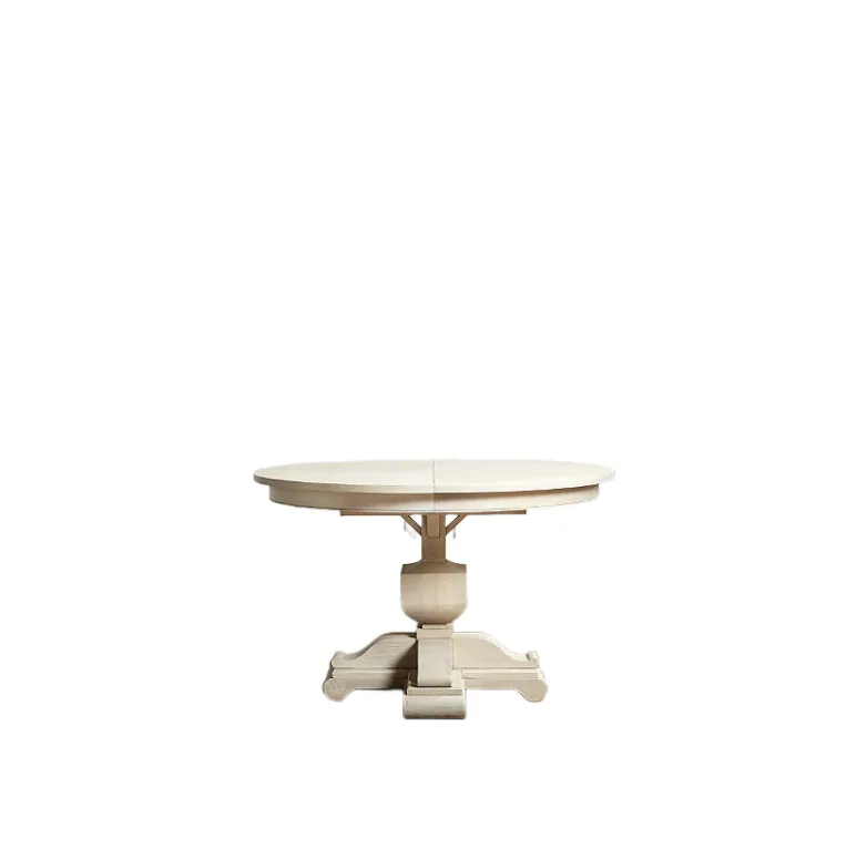 Table à manger ronde Semur en placage de chêne, vue 4 sur 6