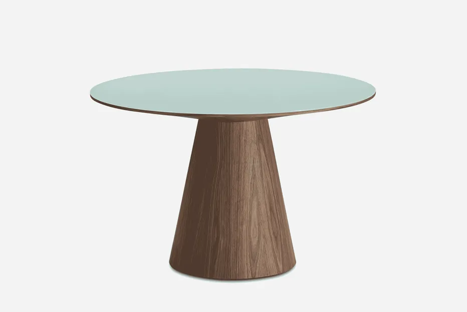Table à manger ronde Sommières en noyer, vue 2 sur 6