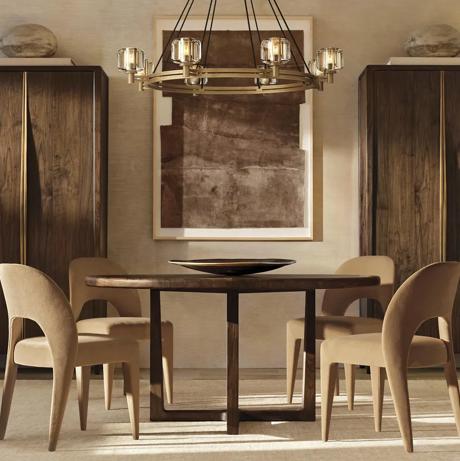 Table à manger ronde Tende en chêne, collection tables à manger ELWOOD HOME