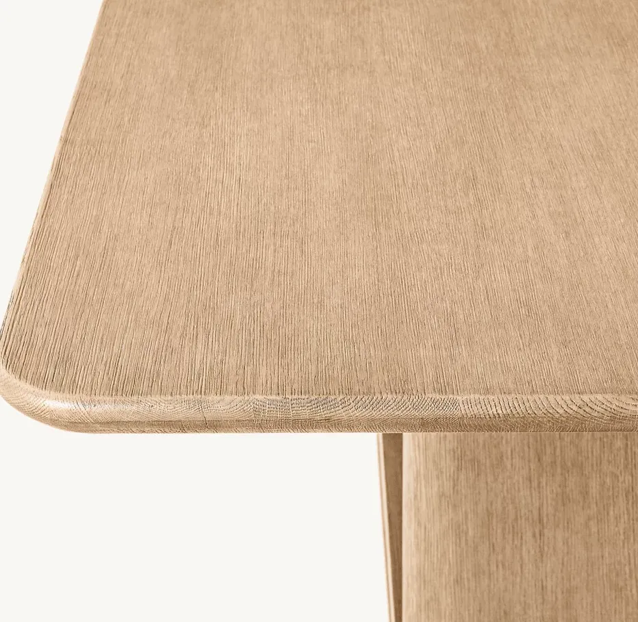 Table à manger Salernes en chêne, vue 4 sur 6