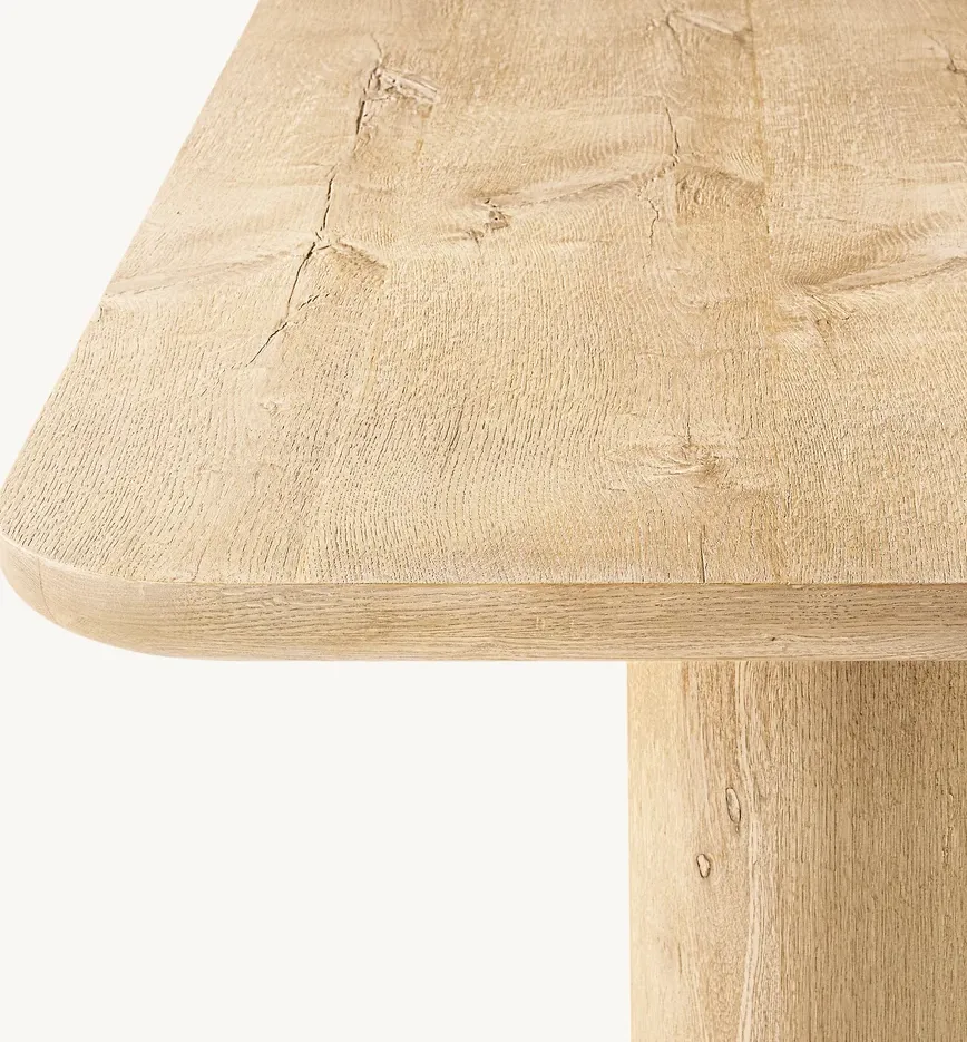 Table à manger Samoëns en chêne brun, vue 3 sur 6