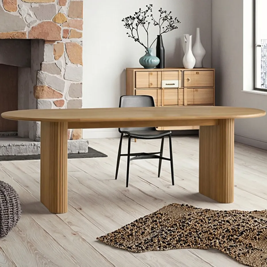 Table à manger Sauveterre en chêne, vue 3 sur 5