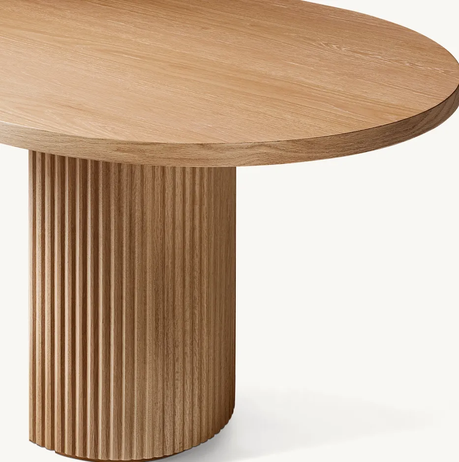 Table à manger Sauveterre en chêne, vue 4 sur 5