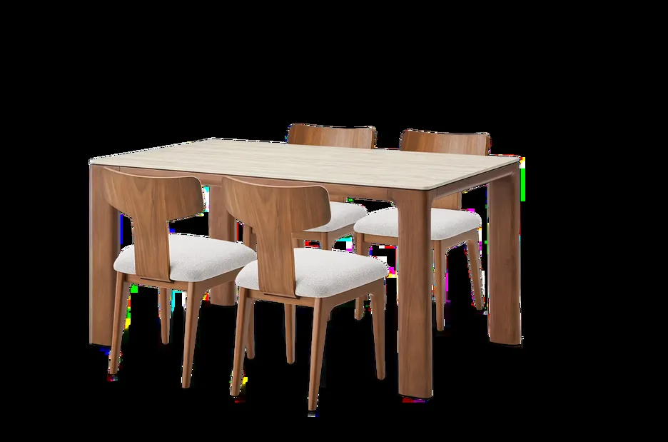 Table à manger Sète en bois massif, vue 2 sur 5