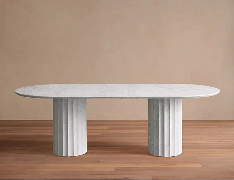 Table à manger Sisteron en marbre, collection tables à manger ELWOOD HOME