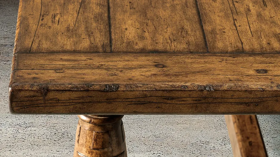 Table à manger Uzès en bois massif, vue 4 sur 6