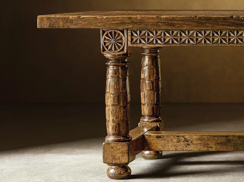 Table à manger Uzès en bois massif, vue 5 sur 6