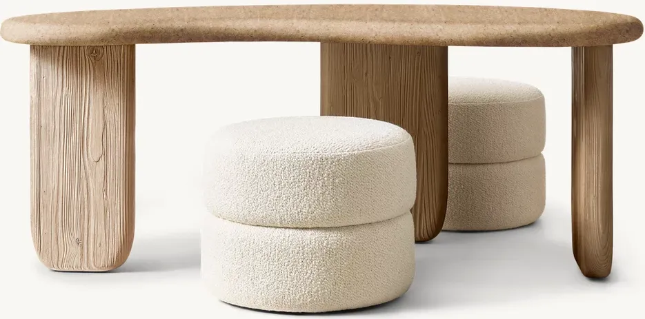 Table à manger Vogüé en chêne, vue 3 sur 4