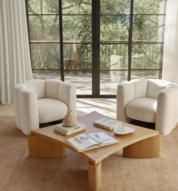 Table basse Ainhoa en bois massif — tables basses et d'appoint