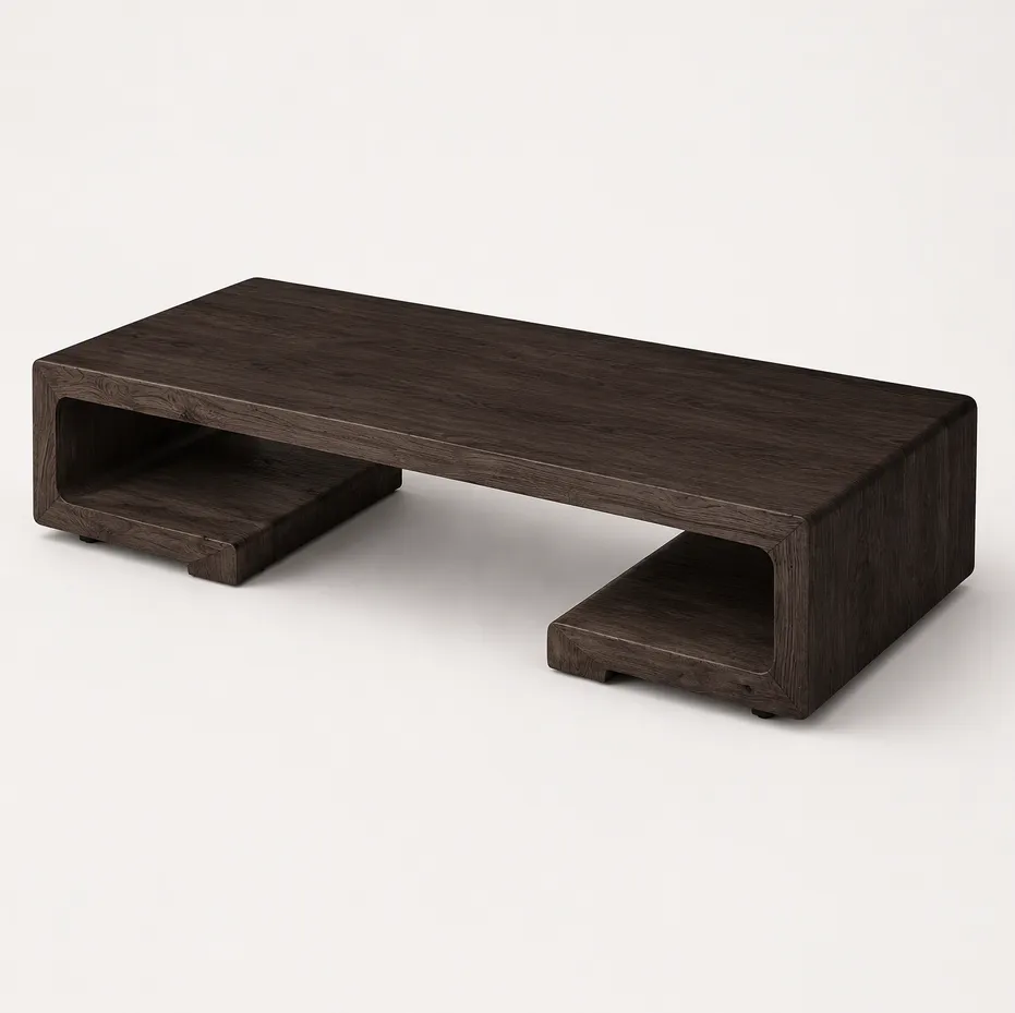Table basse Arles en chêne, vue 2 sur 6