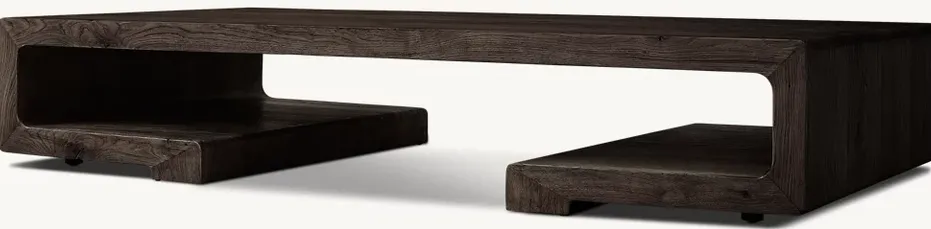 Table basse Arles en chêne, vue 3 sur 6