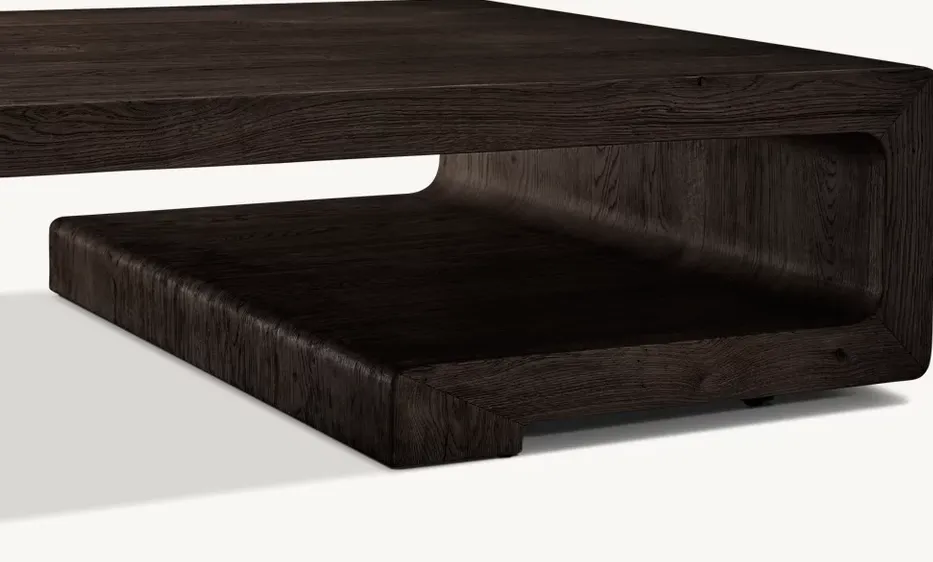 Table basse Arles en chêne, vue 4 sur 6