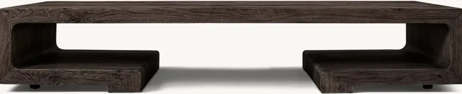 Table basse Arles en chêne, vue 5 sur 6