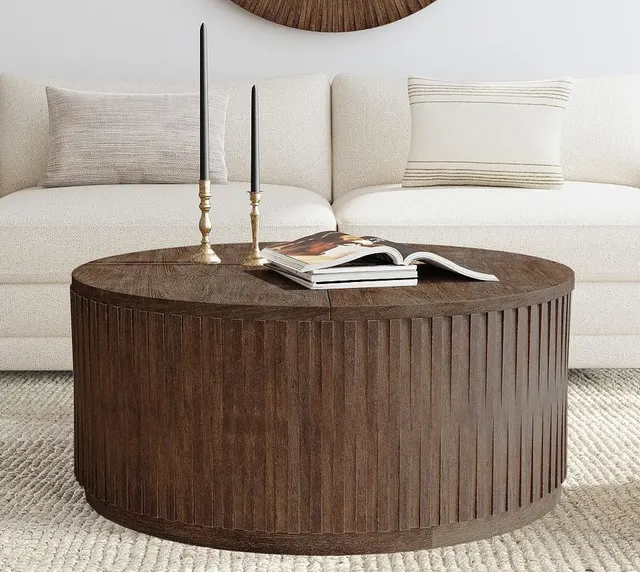 Table basse Ascain en bois massif — tables basses et d'appoint