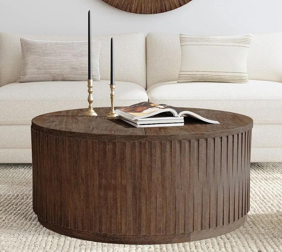Table basse Ascain en bois massif, collection tables basses et d'appoint ELWOOD HOME