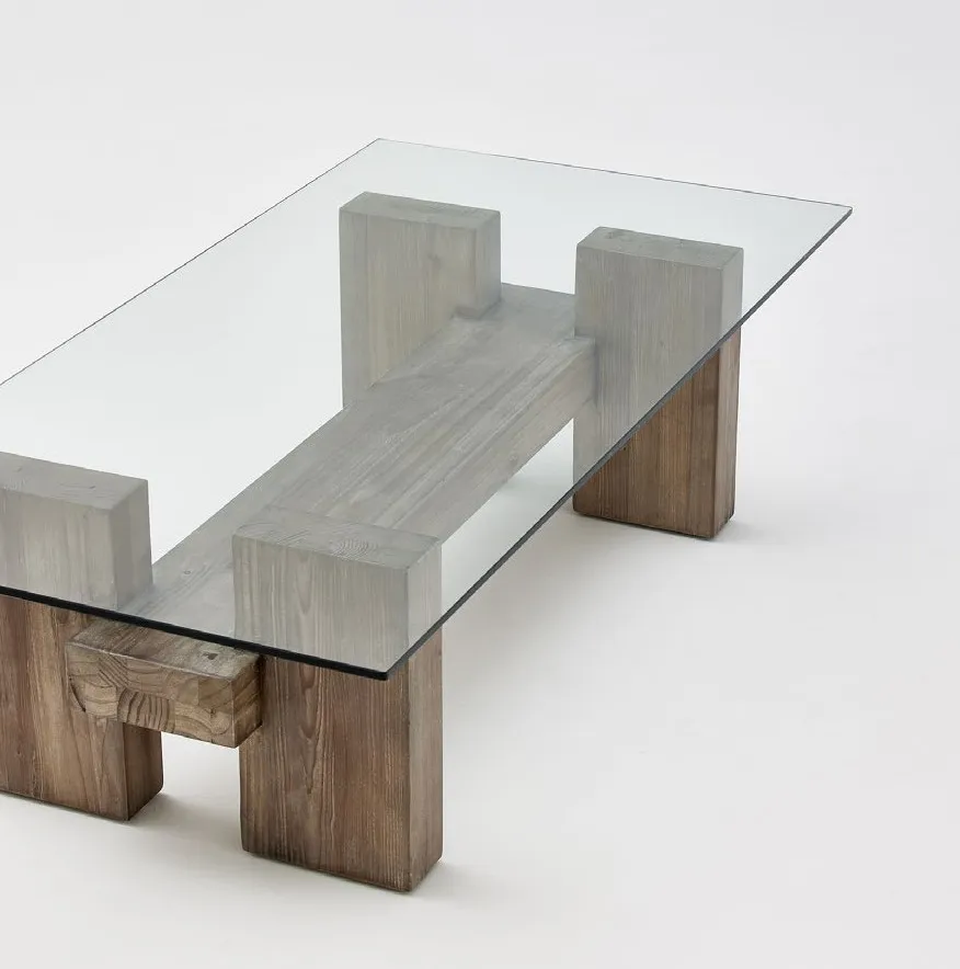 Table basse Aups en bois massif, collection tables basses et d'appoint ELWOOD HOME